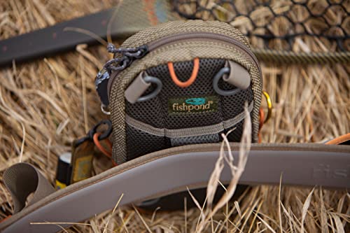 fishpond San Juan Vertical Fly Fishing Chest Pack, Fits up to Two Tackle or Fly Boxes, Lightweight Fishing Bag with Padded Neck Strap – Sand/Saddle Brown - Image 5