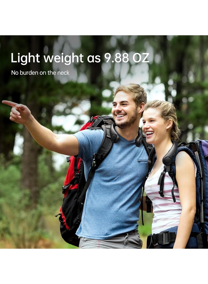 جيسيو لايف مروحة رقبة محمولة JISULIFE مطورة - مروحة بدون شفرات تعمل بدون استخدام اليدين ببطارية 5000 مللي أمبير وتعديل 5 سرعات ودعم مريح للرقبة للرجال والنساء - Image 4