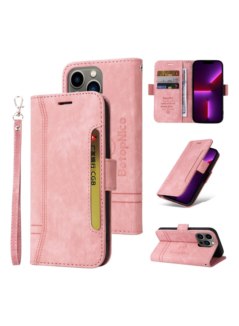 Suteni Flip Cover Leather Card Slots Phone Case for iPhone - Image 3