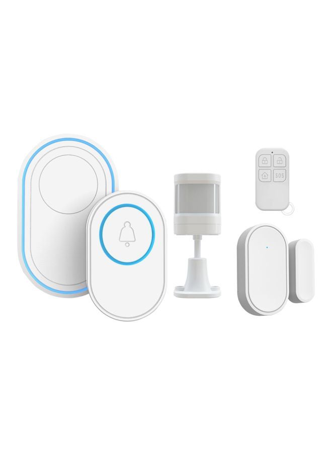 NIBEMINENT Wireless Doorbell Alarm Security Kit White/Blue - Image 1
