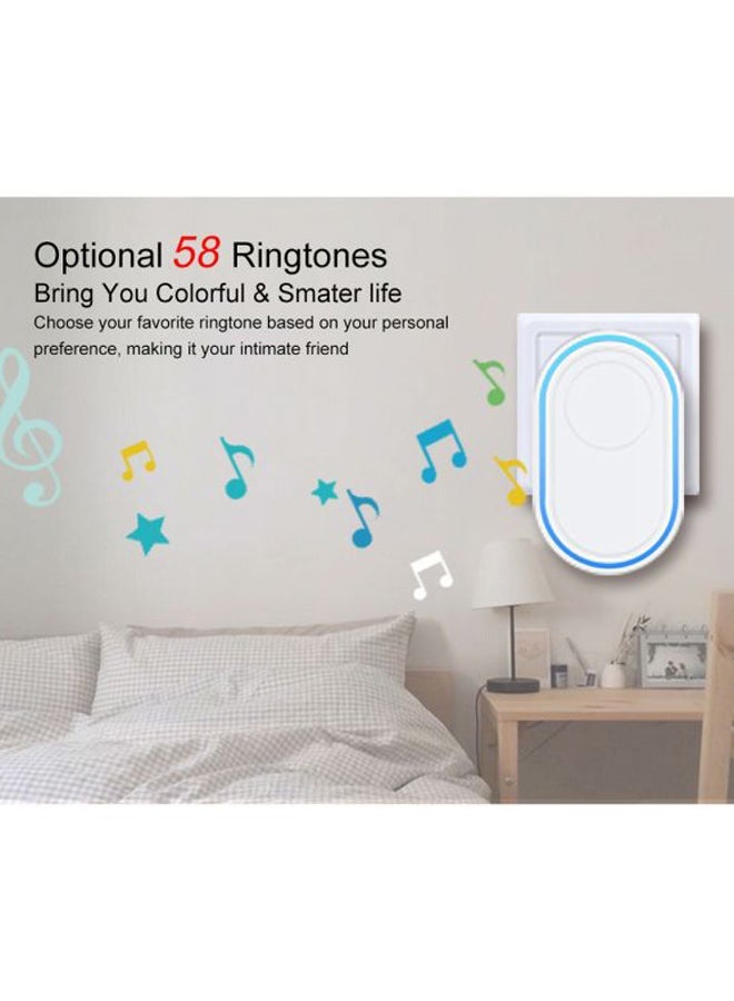 NIBEMINENT Wireless Doorbell Alarm Security Kit White/Blue - Image 2