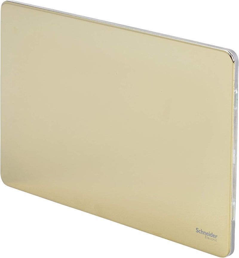 Schneider Electric Ultimate Blank Plate - Polished Brass - Image 2