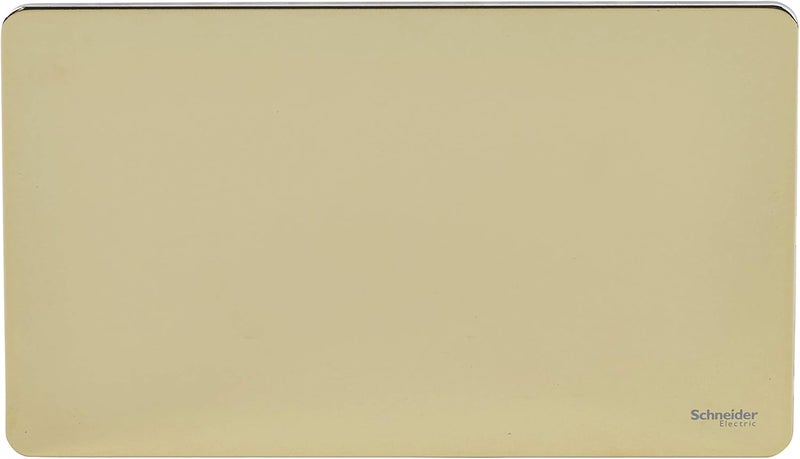 Schneider Electric Ultimate Blank Plate - Polished Brass - Image 1