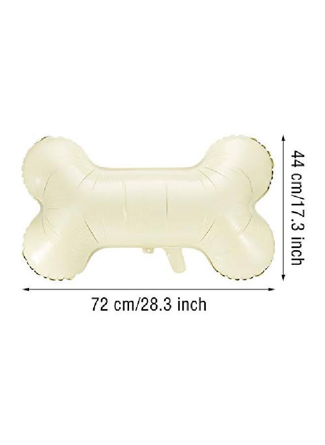 Gejoy - 9 Pieces Bone Shaped Foil Balloons Dog Bone Balloon Creative Aluminum Foil Balloon For Pets Dog Kids Birthday Party Supplies - Image 1