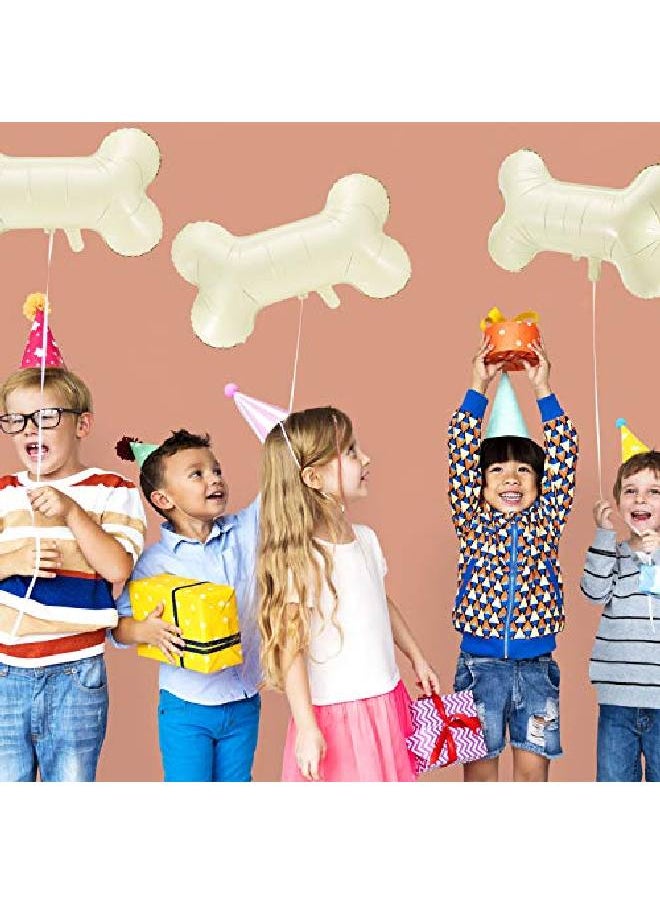 Gejoy - 9 Pieces Bone Shaped Foil Balloons Dog Bone Balloon Creative Aluminum Foil Balloon For Pets Dog Kids Birthday Party Supplies - Image 1