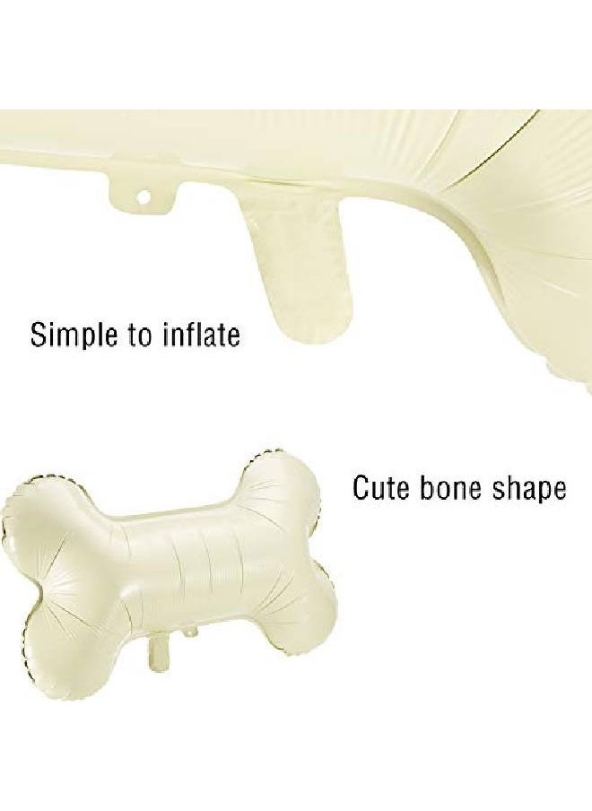 Gejoy - 9 Pieces Bone Shaped Foil Balloons Dog Bone Balloon Creative Aluminum Foil Balloon For Pets Dog Kids Birthday Party Supplies - Image 1