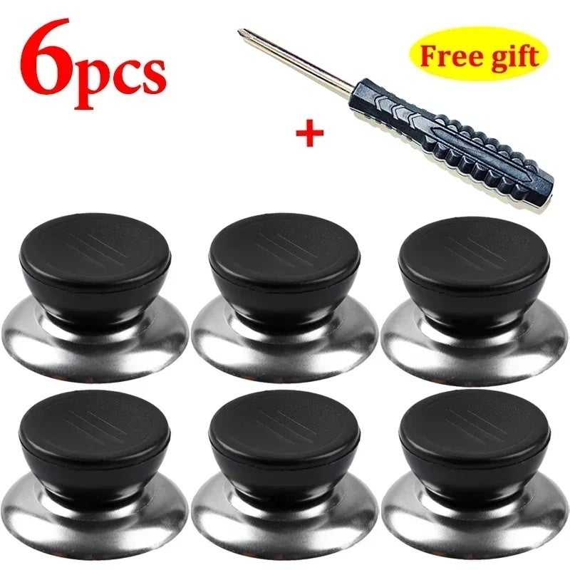 Kitchen Pot Lid Knobs Universal Pan Lid Holding Tops Replacement Lid Hand Grip Knob Handle Resistant Tool with Screwdriver gift - Image 1