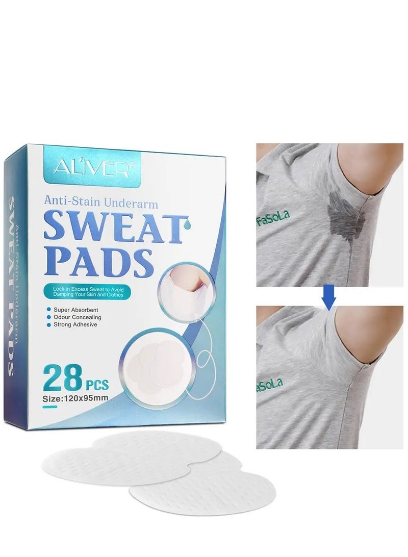 أليفر وسادات العرق تحت الإبط, واقيات الإبط الماصة  وسادات قطنية فائقة الامتصاص لإخفاء الروائح الكريهة تحت الإبط, وسائد قطنية مضادة للتعرق للرجال والنساء 28 قطعة - Image 2