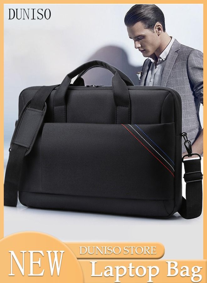 DUNISO 15.6 Inch Laptop Bag Lightweight Computer Bag Travel Business Briefcase Water Resistance Wearproof and Dustproof Shoulder Messenger Bag for Men Work Office - Image 1