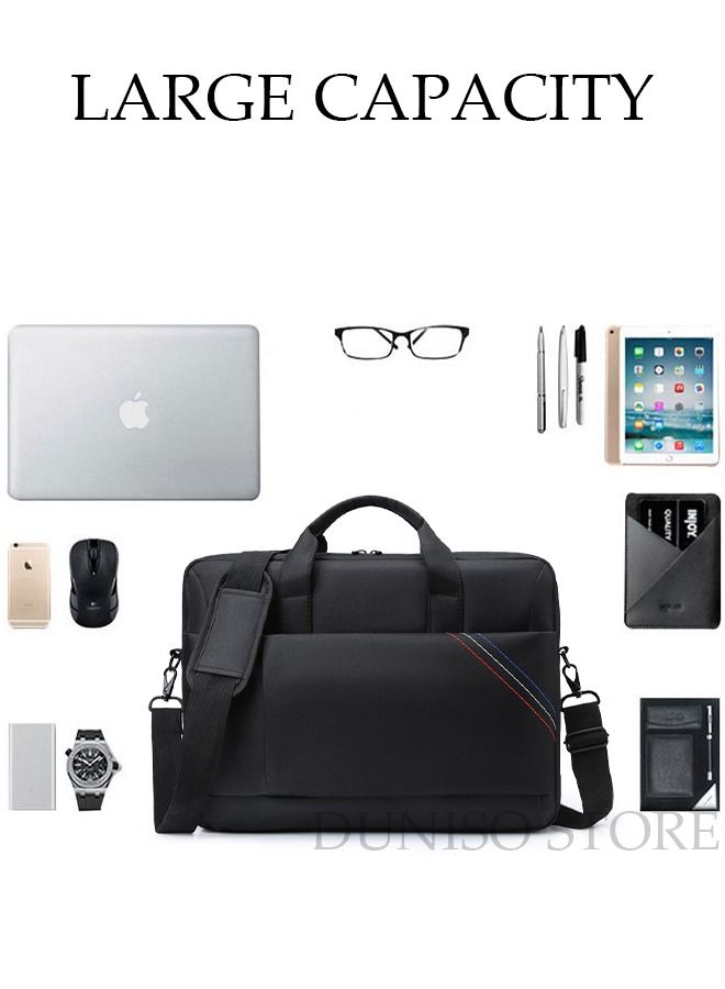 DUNISO 15.6 Inch Laptop Bag Lightweight Computer Bag Travel Business Briefcase Water Resistance Wearproof and Dustproof Shoulder Messenger Bag for Men Work Office - Image 5