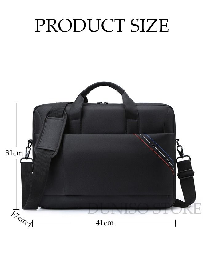 DUNISO 15.6 Inch Laptop Bag Lightweight Computer Bag Travel Business Briefcase Water Resistance Wearproof and Dustproof Shoulder Messenger Bag for Men Work Office - Image 4
