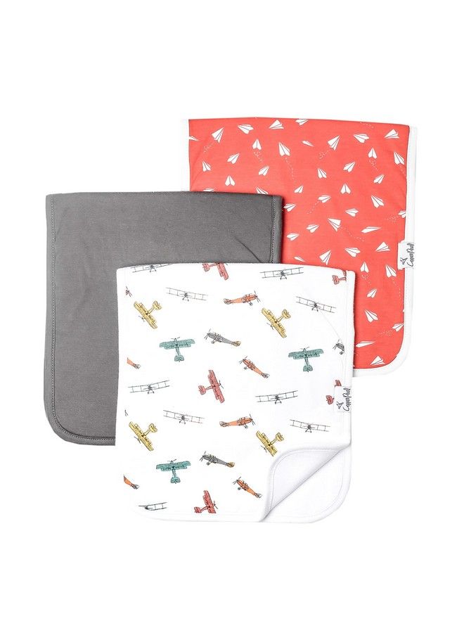 Copper Pearl Baby Burp Cloth Large 21''X10'' Size Premium Absorbent Triple Layer 3 Pack Gift Set “Ace - Image 1
