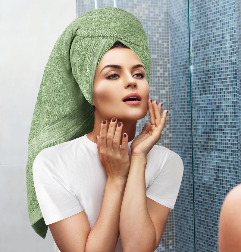 Utopia Towels 8 Piece Premium Towel Set, 2 Bath, 2 Hand, and 4 Wash Cloths, 600 GSM 100% Ring Spun Cotton, Highly Absorbent Towels for Bathroom, Gym, Hotel, and Spa, Sage Green - Image 4