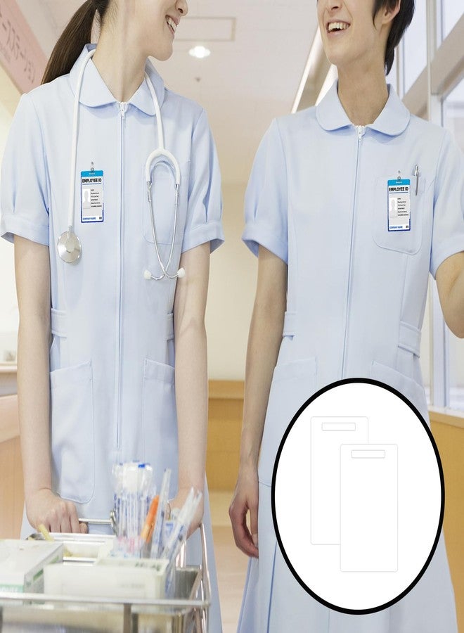 SXYYDSG 12 PCS Acrylic Badge Buddy, 2.25x4.25inch Badge Buddy Acrylic Blank for Teacher, Nurse, Doctor, Lab Tech, PCA, Receptionist (Clear) - Image 4