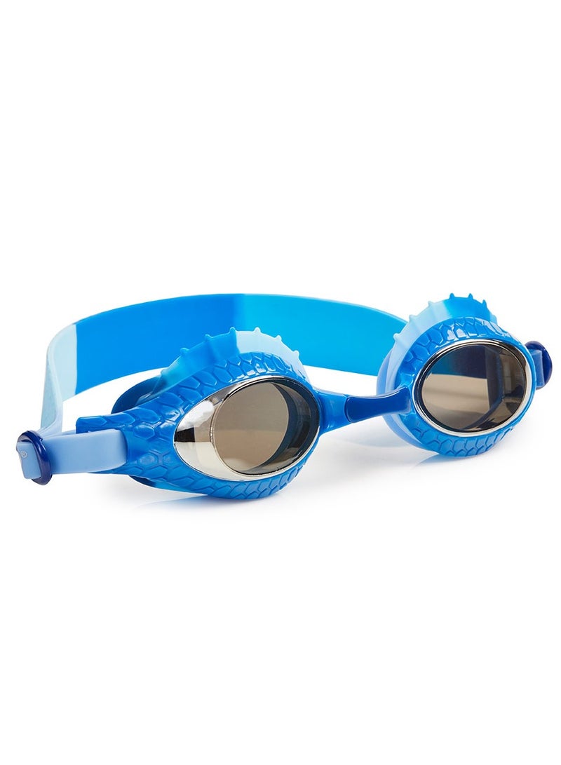 Bling2O Blue Dragon Draco Swim Goggles for Kids - Ages 5+ - Anti Fog, No Leak, Non Slip, UV Protection - Hard Travel Case - Lead and Latex Free - Image 1