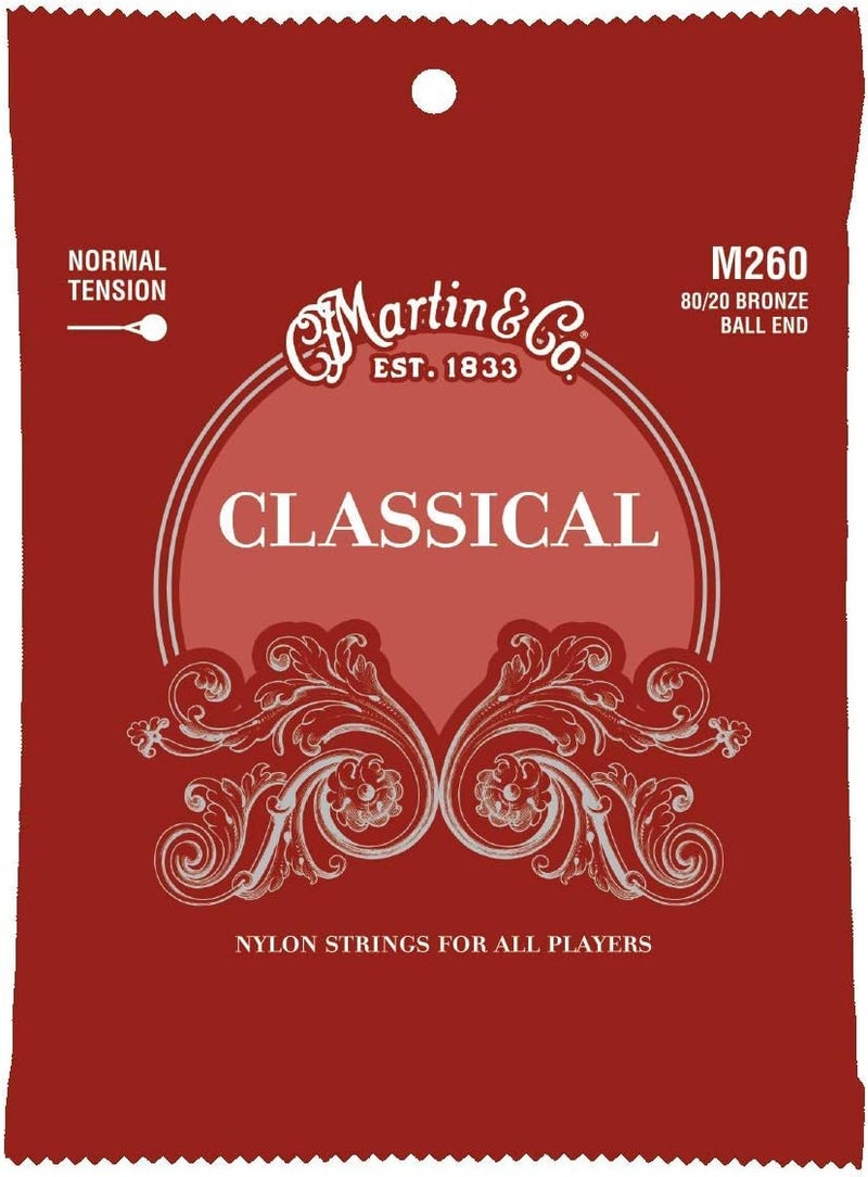 Martin M260 Classical Guitar Strings - Normal Tension, 80/20 Bronze - Image 1