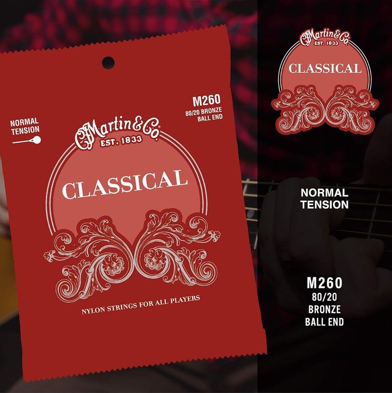Martin M260 Classical Guitar Strings - Normal Tension, 80/20 Bronze - Image 5