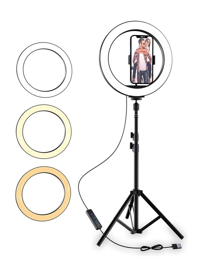 LIXES 14” Ring Light with Tripod Stand – Selfie Light Ring for Video Recording & Live Streaming (YouTube, Instagram, TikTok), Compatible with Phones & Webcams - Image 1