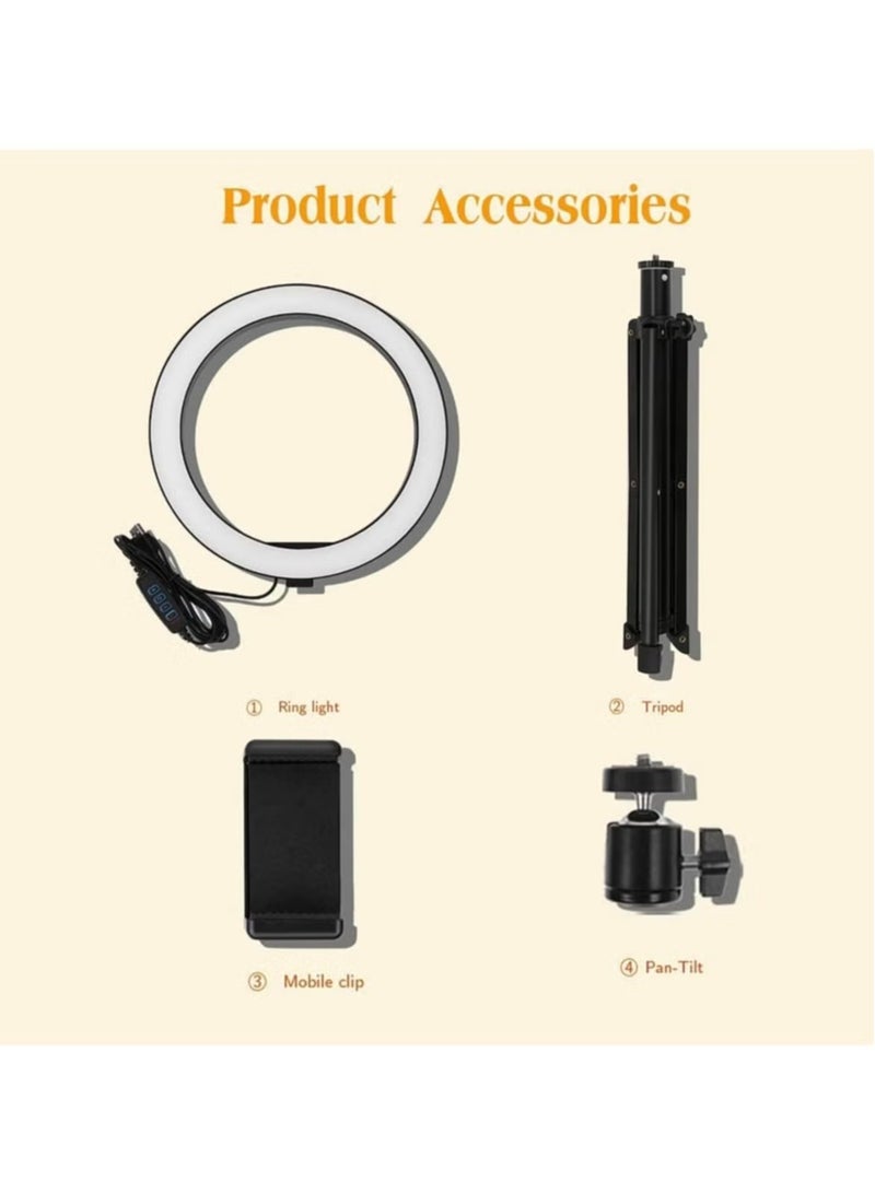 LIXES 14” Ring Light with Tripod Stand – Selfie Light Ring for Video Recording & Live Streaming (YouTube, Instagram, TikTok), Compatible with Phones & Webcams - Image 2