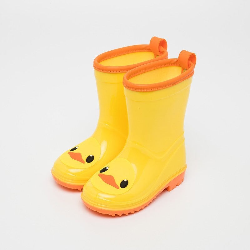 Children'S Raincoat Boy'S Transparent Brim Yellow Duck Poncho Full-Body Lengthened Girls' Waterproof Dinosaur Bundle Rain Boots Set - Image 1