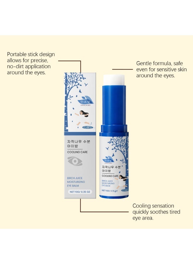 HANCHOBIT Birch Sap Eye Moisturizing Stick – Cooling Hydration Eye Balm for Smooth Under-Eyes Skin | Birch Juice Moisturizing Eyes Cream & Under Eye Moisturizer for Easy, Precise Daily Care - Image 2