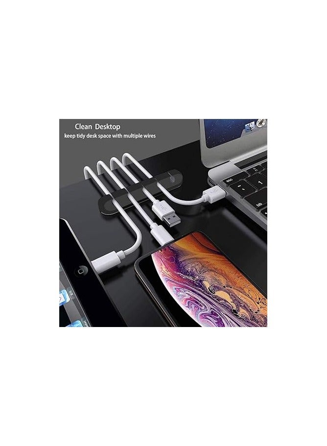 KASTWAVE Cable Holder Clips, KASTWAVE 3-Pack Cable Management Cord Organiser Clips Silicone Self Adhesive for USB Charging Cable Power Cord Mouse Cable Wire PC Office Home - Image 5