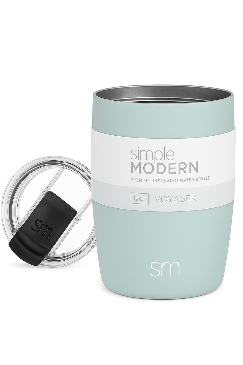 Simple Modern Travel Coffee Mug Tumbler with Flip Lid | Reusable Insulated Stainless Steel Cold Brew Iced Coffee Cup Thermos | Gifts for Women Men Him Her | Voyager Collection | 12oz - Image 1