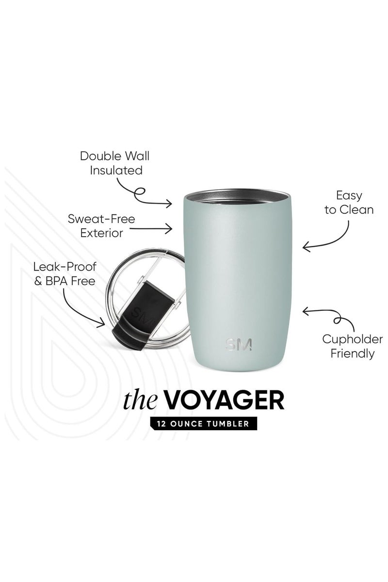 Simple Modern Travel Coffee Mug Tumbler with Flip Lid | Reusable Insulated Stainless Steel Cold Brew Iced Coffee Cup Thermos | Gifts for Women Men Him Her | Voyager Collection | 12oz - Image 2