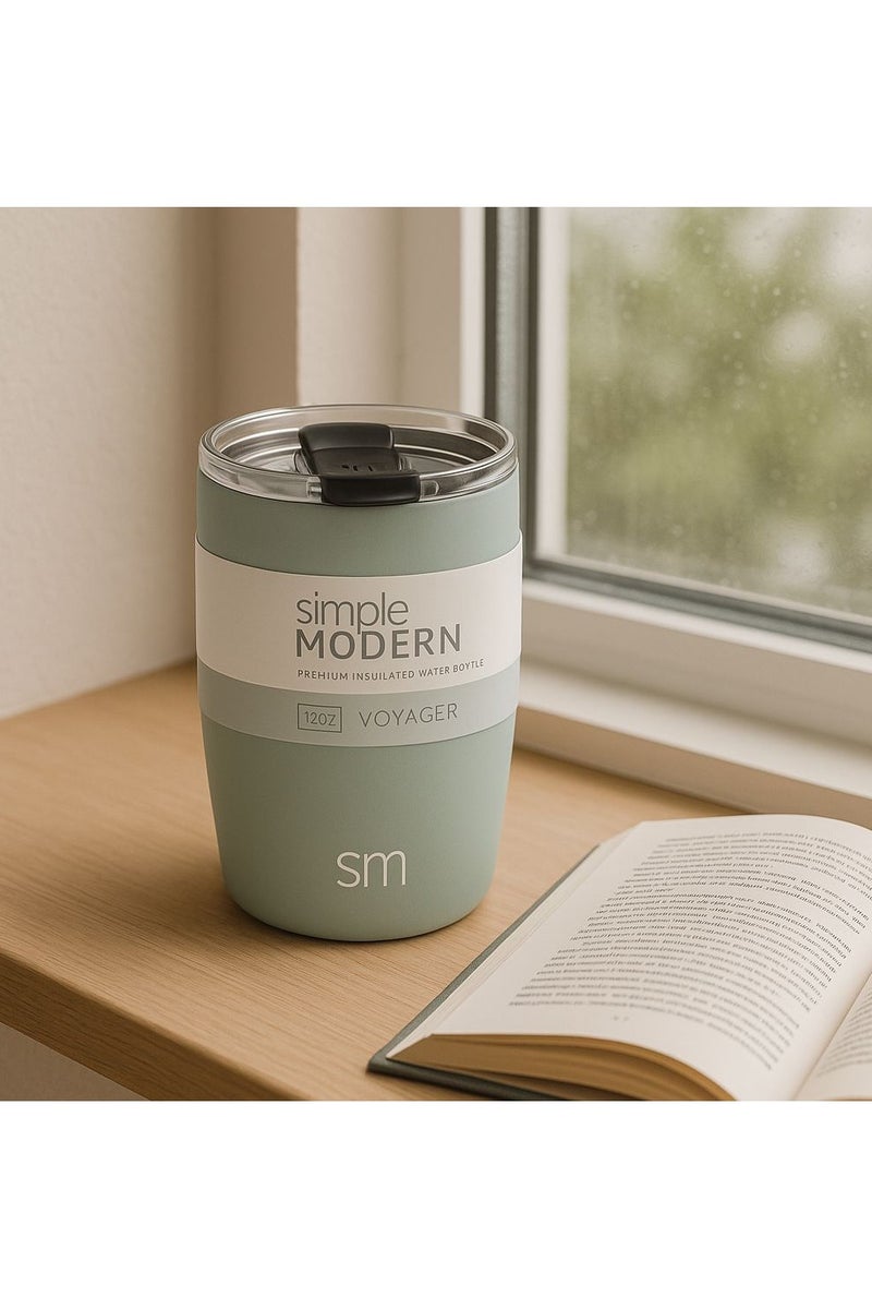 Simple Modern Travel Coffee Mug Tumbler with Flip Lid | Reusable Insulated Stainless Steel Cold Brew Iced Coffee Cup Thermos | Gifts for Women Men Him Her | Voyager Collection | 12oz - Image 4