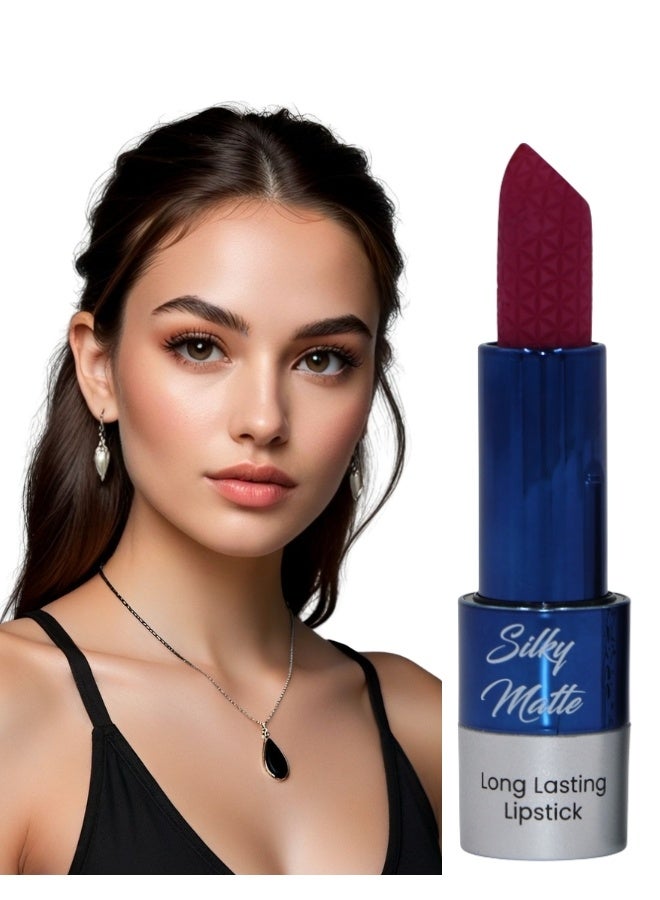 MAROOF ماروف أحمر شفاه مات حريري طويل الأمد 3.8 جرام، 03 بنفسجي شرير - Image 1