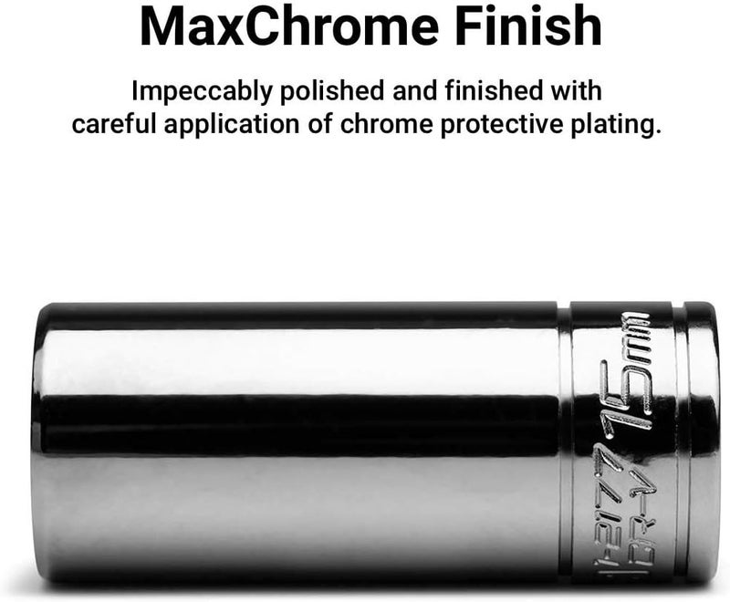 Capri Tools Deep Socket, 1/4-Inch Drive, 6-Point, Metric (5.5 mm) - Image 1