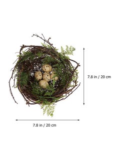 YARNOW YARNOW Artificial Fake Birds nest Bird Nest with 5 Eggs Rattan Bird Nest Decoration Small Fake Birds Nest Ornament for Home Easter Artificial Bird nest Decor Bird nest Decoration  - Image 4