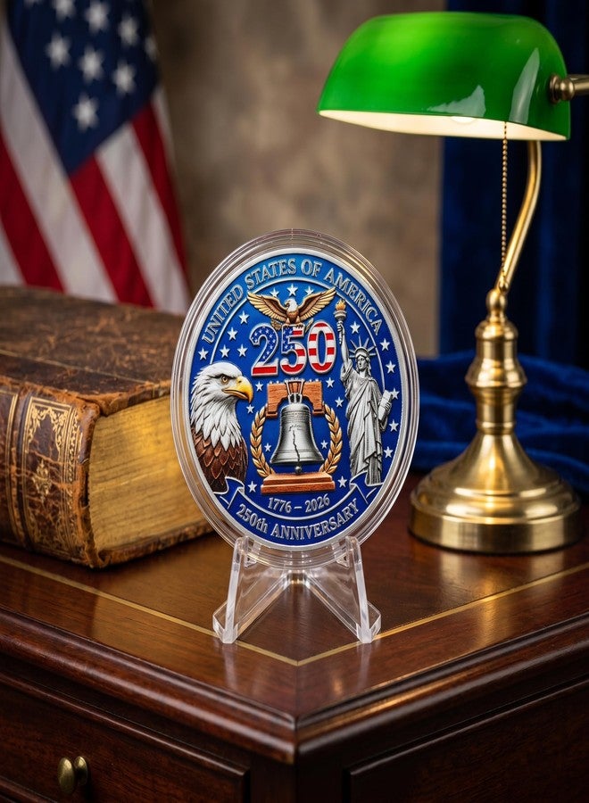 ENGVZ 250th Anniversary USA Commemorative Coin 1776-2026, Double-Sided Relief Challenge Coin Statue of Liberty Engraved Souvenir Gift - Image 5