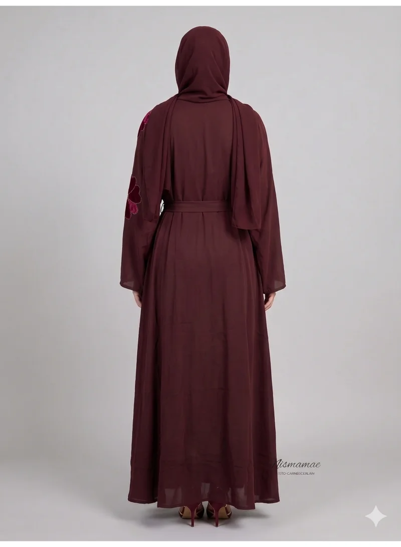 عباءات ريم Embellished Abaya with Matching Sheila