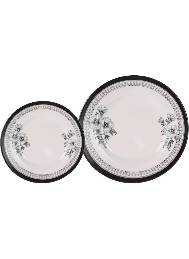 DELCASA - Delcasa 35 Piece Floral Beast Melamineware Dinner Set DC2461 Plates, Bowls, and Spoons - Image 1