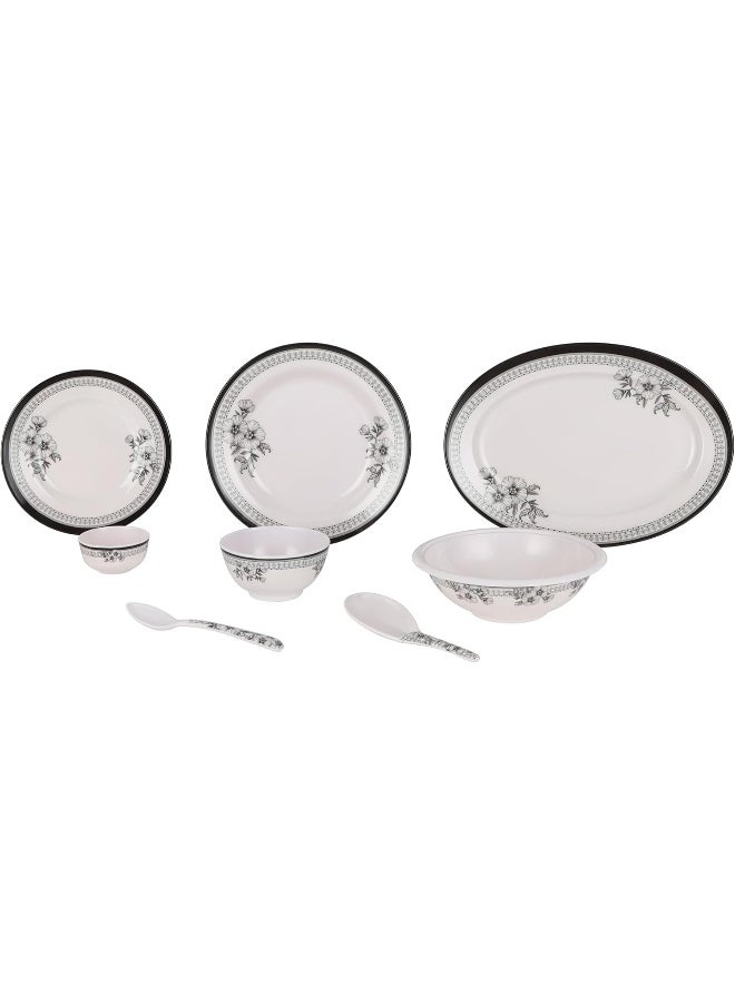 DELCASA - Delcasa 35 Piece Floral Beast Melamineware Dinner Set DC2461 Plates, Bowls, and Spoons - Image 1