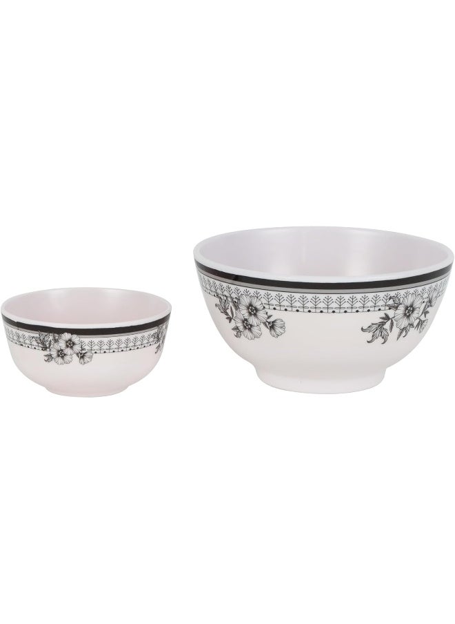 DELCASA - Delcasa 35 Piece Floral Beast Melamineware Dinner Set DC2461 Plates, Bowls, and Spoons - Image 1