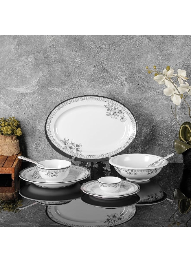DELCASA - Delcasa 35 Piece Floral Beast Melamineware Dinner Set DC2461 Plates, Bowls, and Spoons - Image 1
