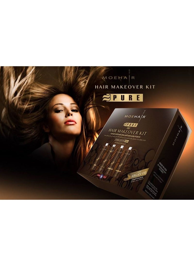 MoeHair - Protein Pure Hair Makeover Kit 4X120ML - Image 1