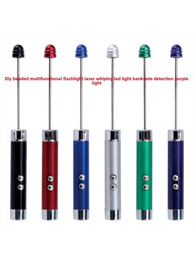 DIY Mini Beaded Flashlight Advanced Sense Banknote Flashlight LED Lighting Laser Light Wholesale-Product Specifications:6-purple  - Image 2