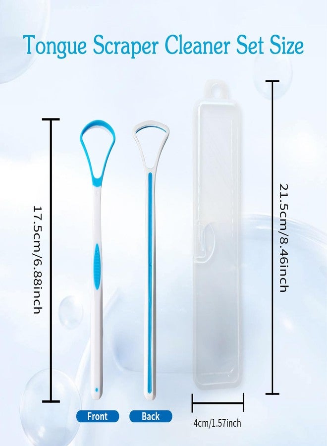 Ceonam 5 Pieces Tongue Scraper Cleaner for Adult & Kids, Colorful Plastic Tongue Brush Oral Care Scrapers Kits for Fresh Breath Mouth Health Cleaning Accessory - Image 2