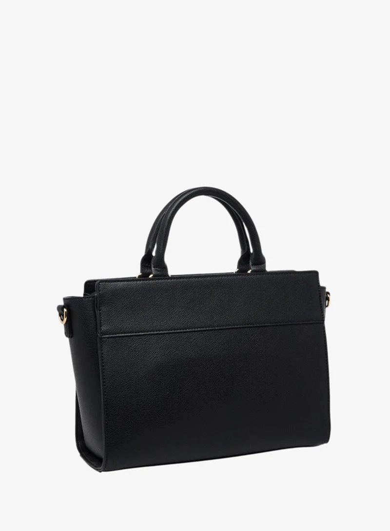 Le Confort Solid Tote Bag with Zip Closure