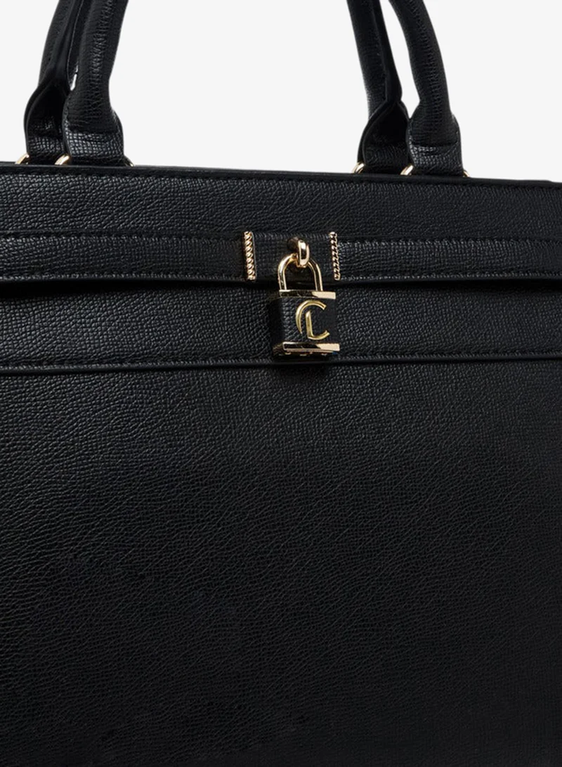 Le Confort Solid Tote Bag with Zip Closure