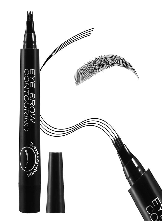 Whimsical 4 Point Eyebrow Pencil - Waterproof Microblading Pen with Micro-Fork Tip for Natural Hair-Like Strokes - Image 1