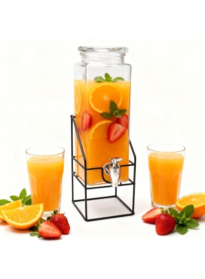 2.2 Liter Juice Dispenser Glass With Stand - Image 1