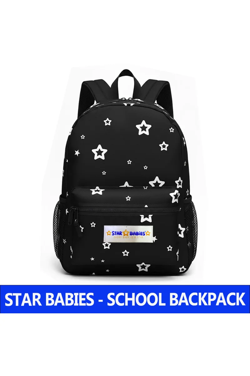 STAR BABiES Star Babies School Bag - Star Print - Black - 45*30*18