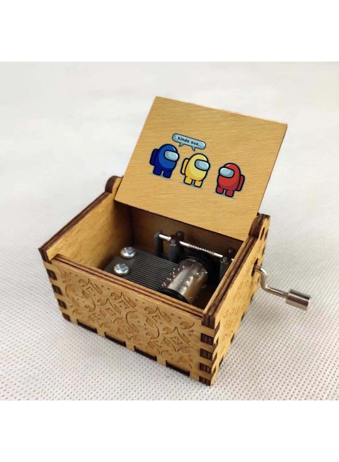 Game Space Wolf Kill Surrounding Wooden Music Box Classical Hand-cranked Music Box Boutique Gift Wooden Music Box-Color:05 - Image 3