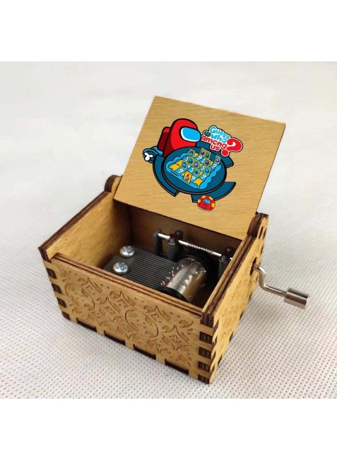Game Space Wolf Kill Surrounding Wooden Music Box Classical Hand-cranked Music Box Boutique Gift Wooden Music Box-Color:05 - Image 4