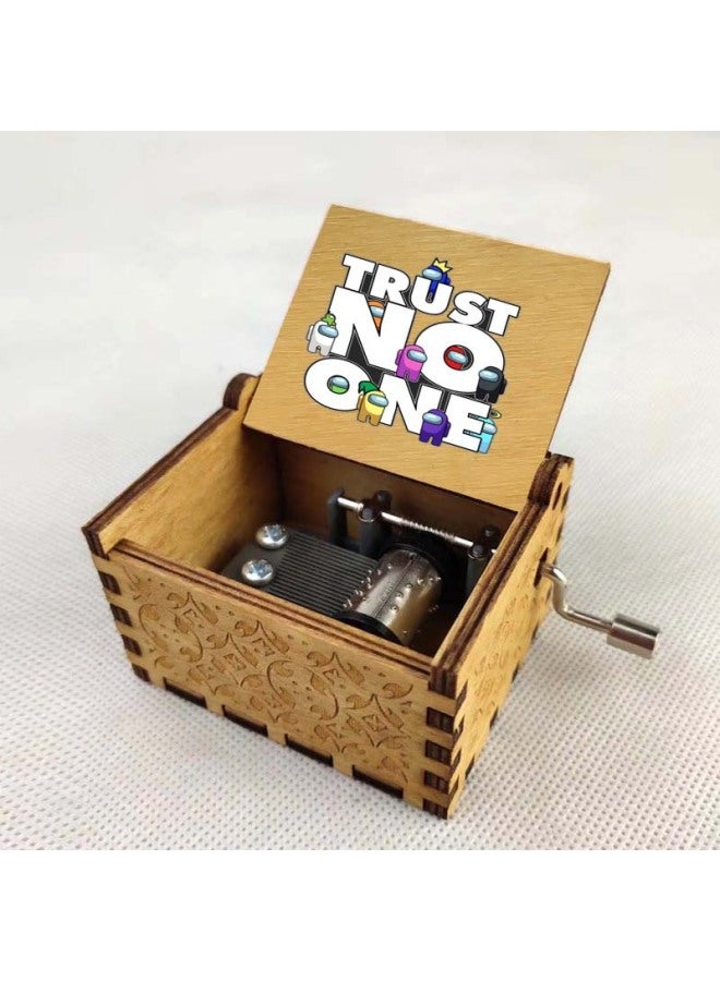 Game Space Wolf Kill Surrounding Wooden Music Box Classical Hand-cranked Music Box Boutique Gift Wooden Music Box-Color:05 - Image 2
