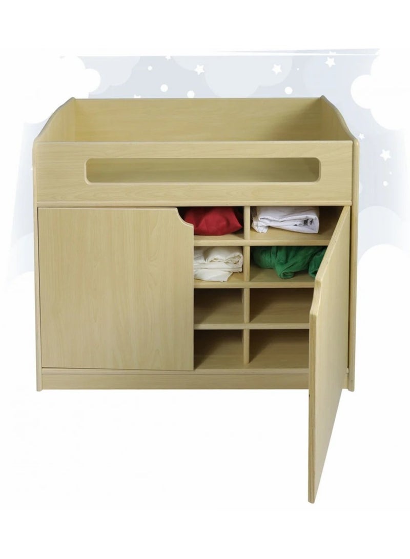 Baby Changing Table with Wooden Storage Cabinet – Safe and Practical Ply Wood Design  - Image 1
